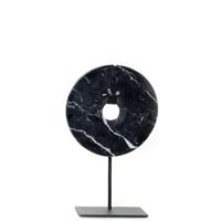 Bazar Bizar Decoratie Marmeren Disc Marmer, 35cm hoog - Zwart - thumbnail