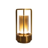 Tafellamp oplaadbaar 9x18 cm goud - Annas collection