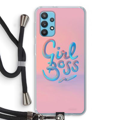 Girl boss: Samsung Galaxy A32 4G Transparant Hoesje met koord