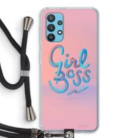 Girl boss: Samsung Galaxy A32 4G Transparant Hoesje met koord