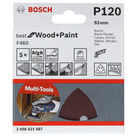 Bosch Accessoires Schuurblad F460 Delta | K180 BFW | 5 stuks - 2608621688 - thumbnail