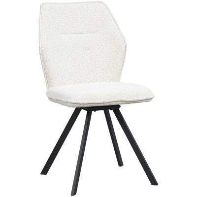 Leen Bakker - Eetkamerstoel Raffy - - Stof - Crème - 50x60x90 Cm