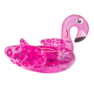 Opblaasbare Flamingo XL Glitter Roze (150cm)