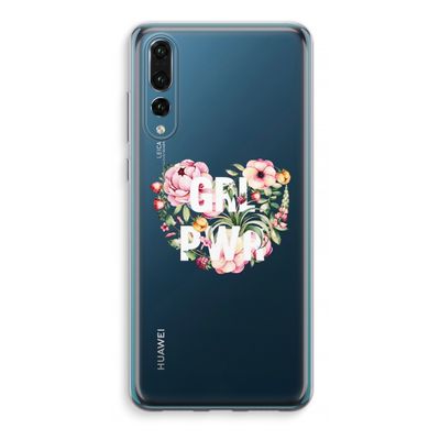 GRL PWR Flower: Huawei P20 Pro Transparant Hoesje