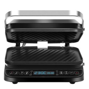 TurboTronic CG900 Contactgrill - Grillplaat - Zwart/RVS