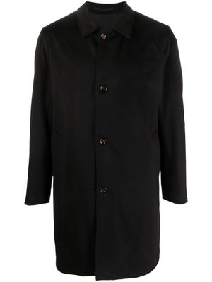 Kired manteau en cachemire à simple boutonnage - Noir