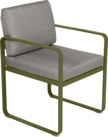 Fermob Bellevie dining armchair tuinstoel Pesto - Grey taupe