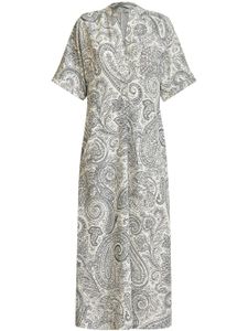 ETRO robe à motif cachemire - Blanc