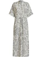 ETRO robe à motif cachemire - Blanc