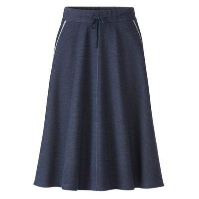 Jersey rok van bio-katoen met steekzakken, jeansblauw 44/46