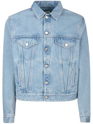 Bally veste en jean à col italien - Bleu