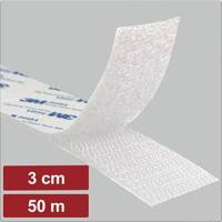 Electronic Garage EG25CA138 Klittenband Om vast te plakken Haak- en lusdeel (l x b) 50 m x 3 cm Wit 50 m