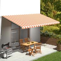 VidaXL Vervangingsdoek voor luifel 6x3,5 m geel en oranje