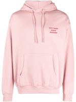 Drôle De Monsieur hoodie en coton à slogan imprimé - Rose