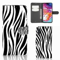 Samsung Galaxy A70 | Telefoonhoesje | Met pasjeshouder | Zebra