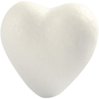 Creativ Company Harten, h: 6 cm, d: 3 cm, b: 6 cm, wit, 5 stuk/ 1 doos