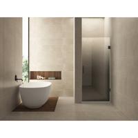 Wiesbaden Less Nisdeur Rechts - 900x2000x8mm - Nano - Spiegelrook naar Helder Glas - Gunmetal