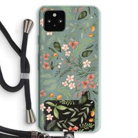 Sweet little flowers: Pixel 5a 5G Transparant Hoesje met koord