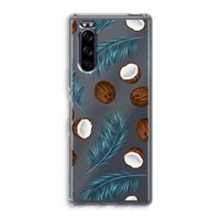 Kokosnoot roze: Sony Xperia 5 Transparant Hoesje