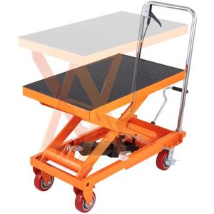 VEVOR hydraulische schaarheftafel 500 kg draagvermogen heftafelwagen 285-900 mm hefbereik heftafel werkplaats 815 x 505 mm platform schaarhefwagen enkele schaar voor fabrieken magazijnen supermarkten