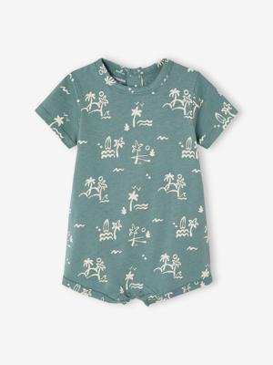 Combishort baby jersey groenblauw