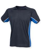 Finden+Hales FH240 Performance Panel T-Shirt - Navy/Royal/White - S
