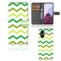 OPPO Reno 8 Lite | OnePlus Nord N20 | Telefoon Hoesje | Zigzag Groen