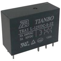 Tianbo Electronics TRA3 L-24VDC-S-2Z Printrelais 24 V/DC 8 A 2x wisselcontact 1 stuk(s)