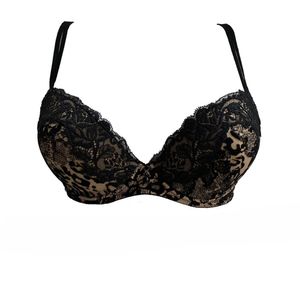 AMBRA Lingerie BH's  DARK/DEEP NUDE Push-up BH zwart/bruin 0958