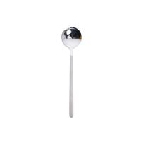 Mini accessoires koffie lepel keuken Dessertspoon dineren ronde vorm koffie roestvrijstaal huis grootte: 17cm (zilver)