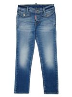 DSQUARED2 KIDS jean slim à logo brodé - Bleu