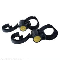 2 stuks/LOT baby wandelwagen accessoires Hook multifunctionele kinderwagen zwarte plastic haak (geel)