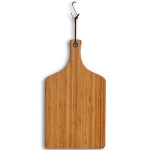 Bamboe houten snijplank/serveerplank met handvat 44 x 25 cm - Snijplanken