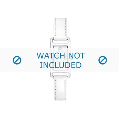 Lacoste horlogeband 2000367 / LC-05-3-19-0066 Leder Wit 12mm + wit stiksel