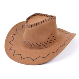 Carnaval verkleed hoed voor een cowboy - bruin - polyester - heren/dames