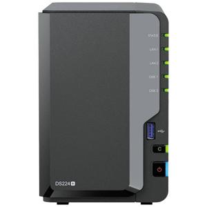 Synology DiskStation DS224+ NAS-serverbehuizing 0 GB 2 Bay 2x USB 3.2 Gen 1 hub (USB 3.0), Aan/uit-schakelaar, RAID-geschikt DS224+