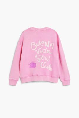 Sweatshirt met zon borduursels - RED - 5/6 Sweatshirt met zon borduursels - RED - 5/6