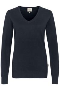 HAKRO Regular Fit Dames Trui zwart, Effen