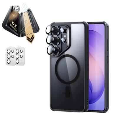 Galaxy S26 Ultra Bundle Classic Hybrid Magnetic Case and Armorite® Pro Screen Protector - Clear Black