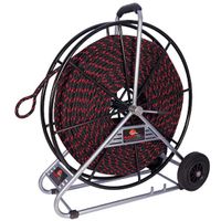 Trektouw polyester Ø10 mm 200 m met haspel Runpotec