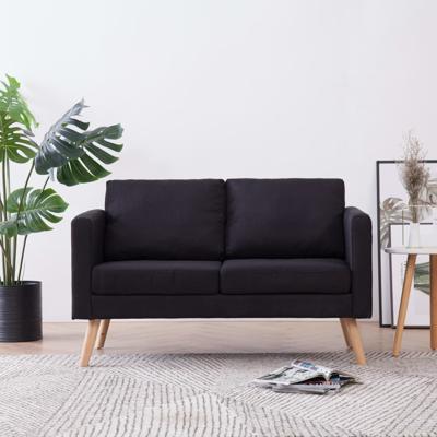 Tweezitsbank stof zwart