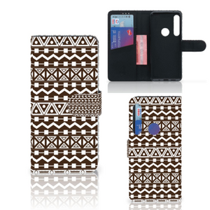 Motorola One Action Telefoon Hoesje Aztec Brown