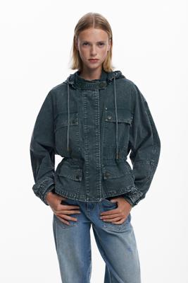 Gewatteerde parka jas - GREEN - S