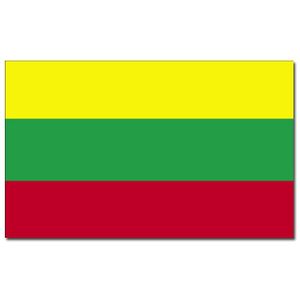 Gevelvlag/vlaggenmast vlag Litouwen 90 x 150 cm   -