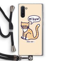 Miauw: Samsung Galaxy Note 10 Transparant Hoesje met koord