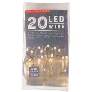 Haarlampjes - lampjes lichtsnoer voor in je haar - warm wit - 20 LEDS - 220 cm