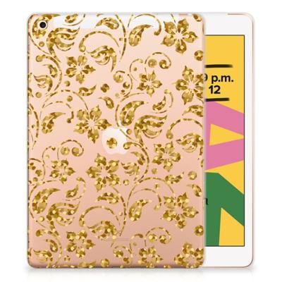Apple iPad 10.2 | iPad 10.2 (2020) | 10.2 (2021) | Siliconen hoesje | Gouden Bloemen Apple iPad 10.2 | iPad 10.2 (2020) | 10.2 (2021) | Siliconen hoesje | Gouden Bloemen