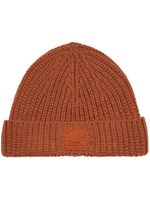 ETRO Pegaso motif-embroidered wool beanie - Marron - thumbnail