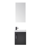 Sanicare Q40 toiletmeubel met spiegel 40 cm antraciet - thumbnail