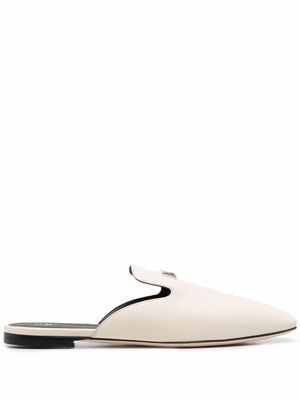 Giuseppe Zanotti mules à bout carré - Blanc